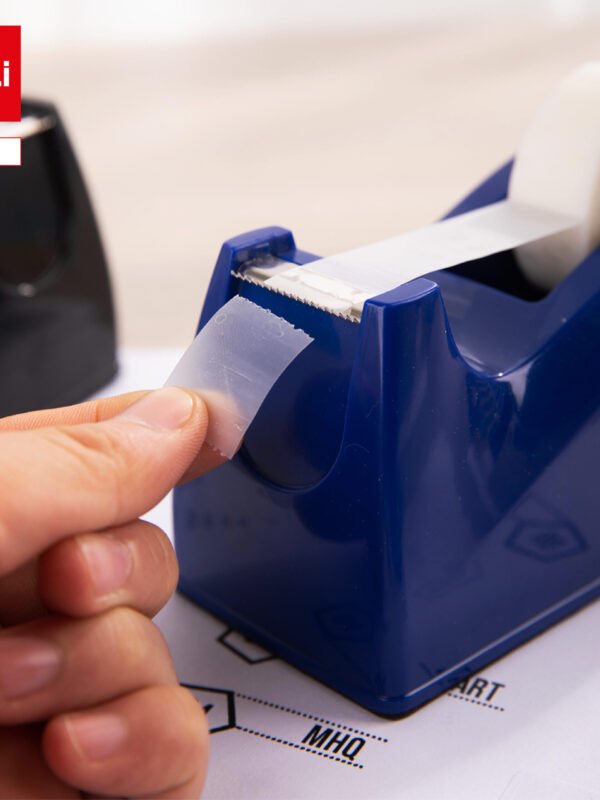 E815-2 ديلي قاعدة قطاعة شريط لاصق مكتبية - قياس وسط - أسود / كحلي E815